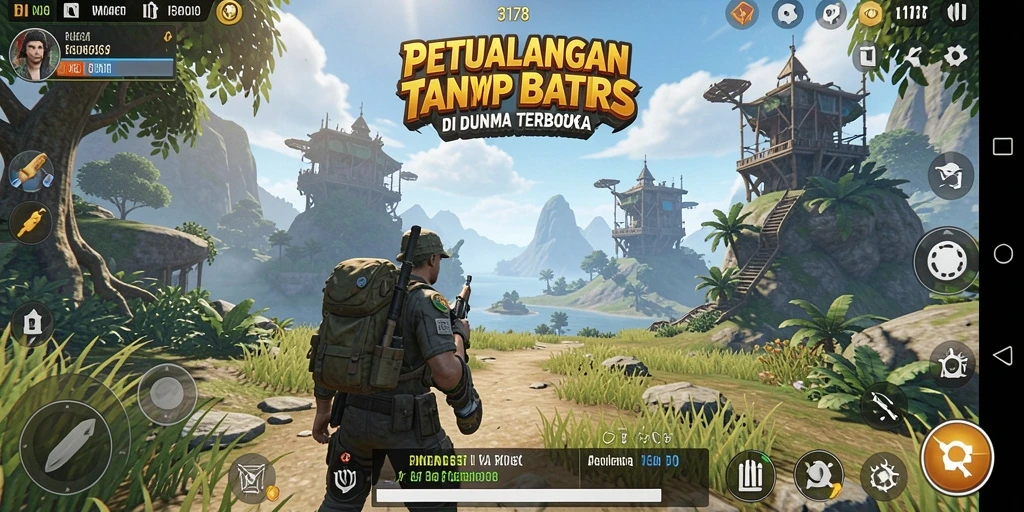 Tangkapan layar gameplay yang menampilkan dunia terbuka yang epik.