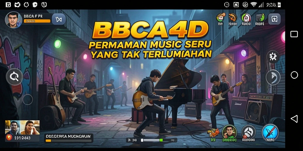 Tampilan gameplay BBCA4D yang menyenangkan dengan alunan musik beragam.