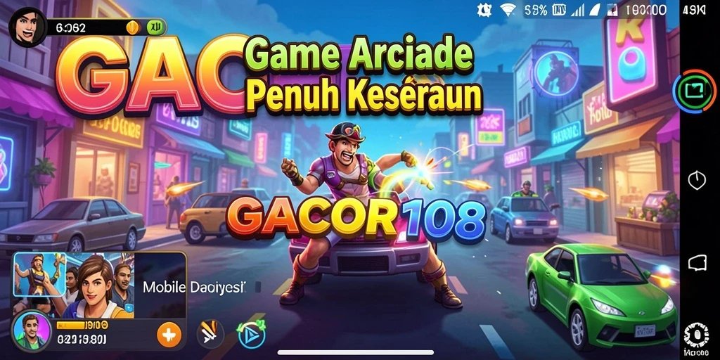 Tampilan gameplay seru GACOR108 dalam mode Arcade.