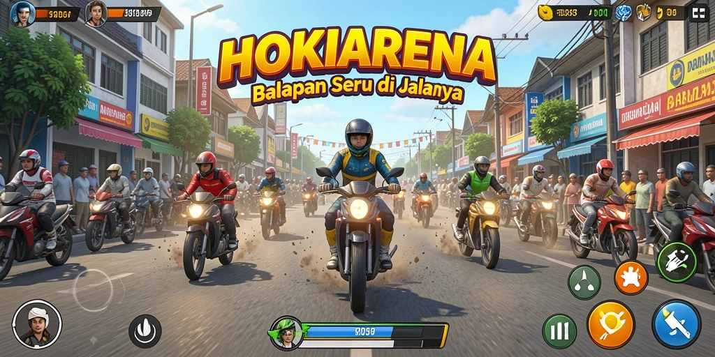 Tampilan seru dari gameplay HOKIARENA yang penuh adrenalin.
