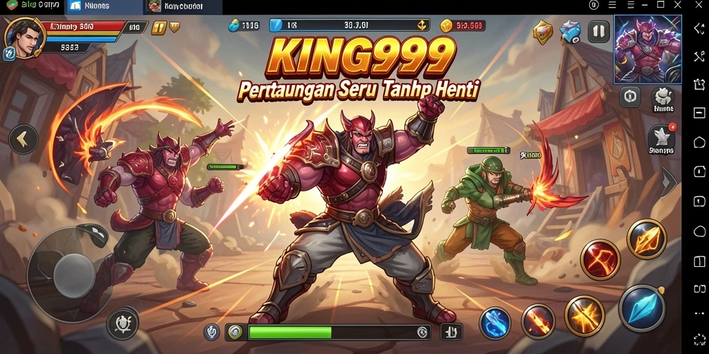 Menampilkan aksi seru dalam KING999 dengan grafis memukau.