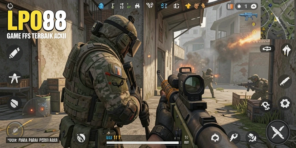 Screenshot gameplay LPO88 yang menunjukkan aksi tembak-menembak mendebarkan.