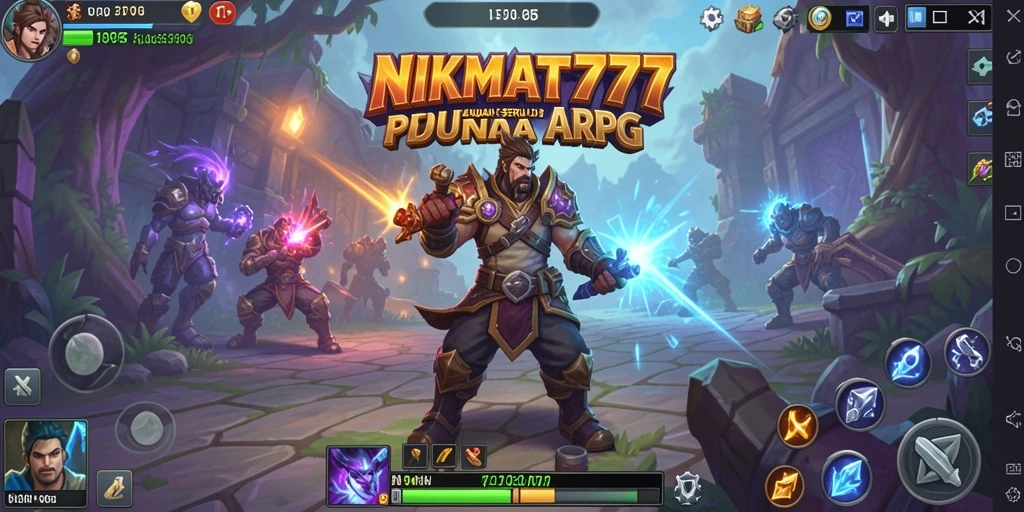 Tampilan gameplay seru NIKMAT777 dalam aksi ARPG.