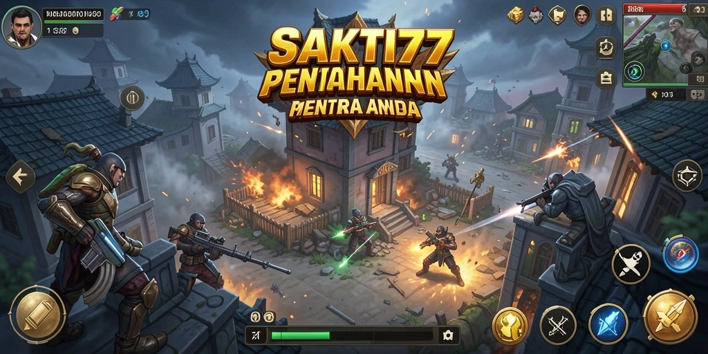 Tampilan gameplay SAKTI77 yang menarik saat pertahanan menara.